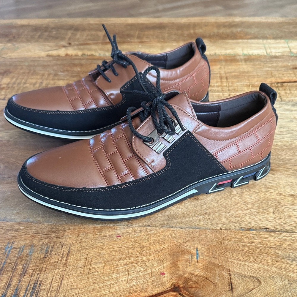Elegant Brown and Black Men's Oxfords
